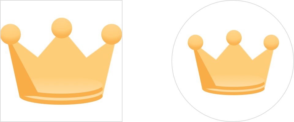 Use The Crown Badge With A White Circle In The Background - Musical Ly Crown Png (960x400)