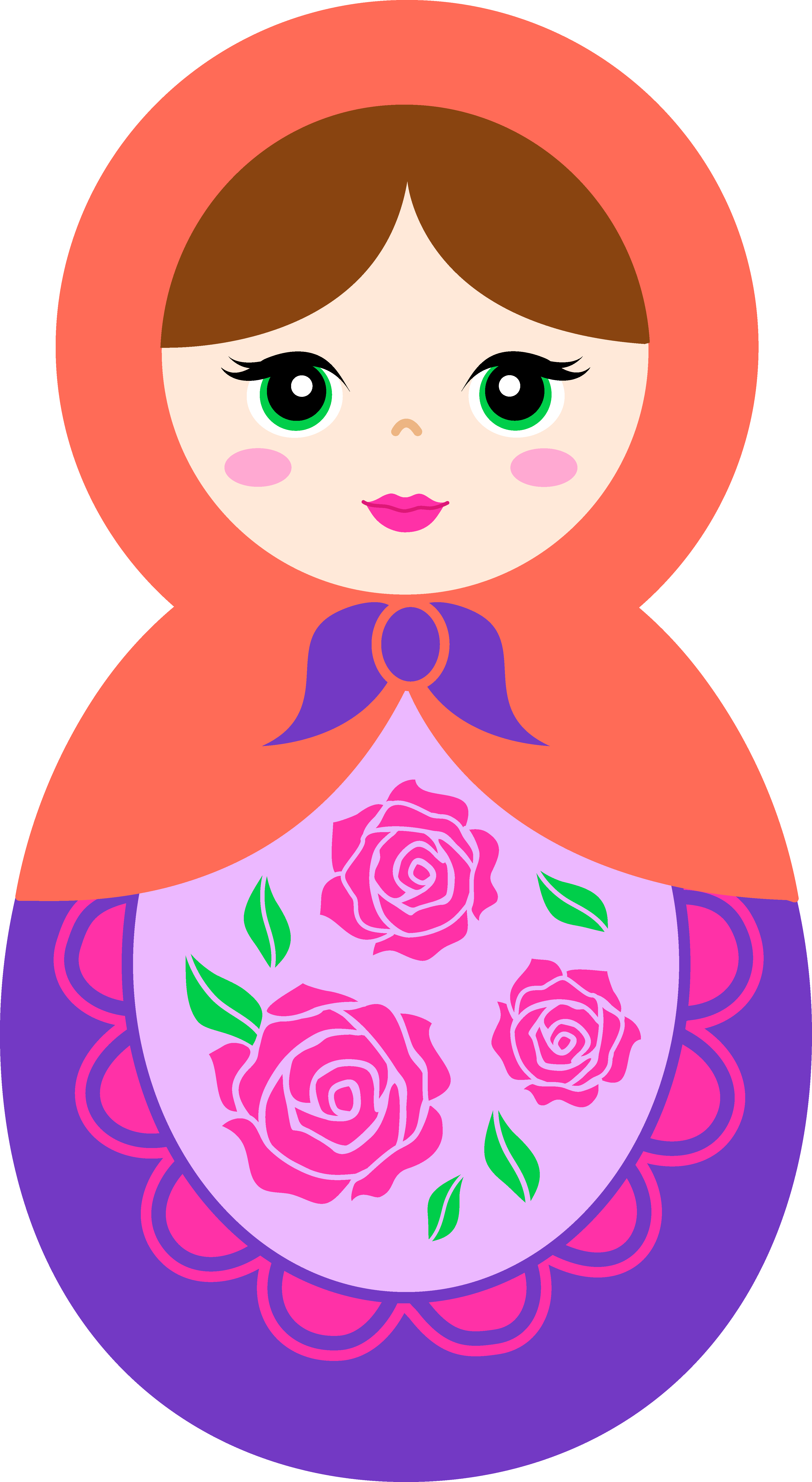 Stacking Doll Clipart - Matryoshka Clipart (3863x7051)