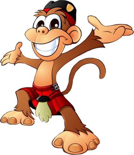 Dessins Singes - Logo Singe Png (432x500)