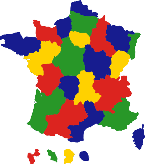 Site Des Régions Snu Pôle Emploi - New Map Of France (500x564)