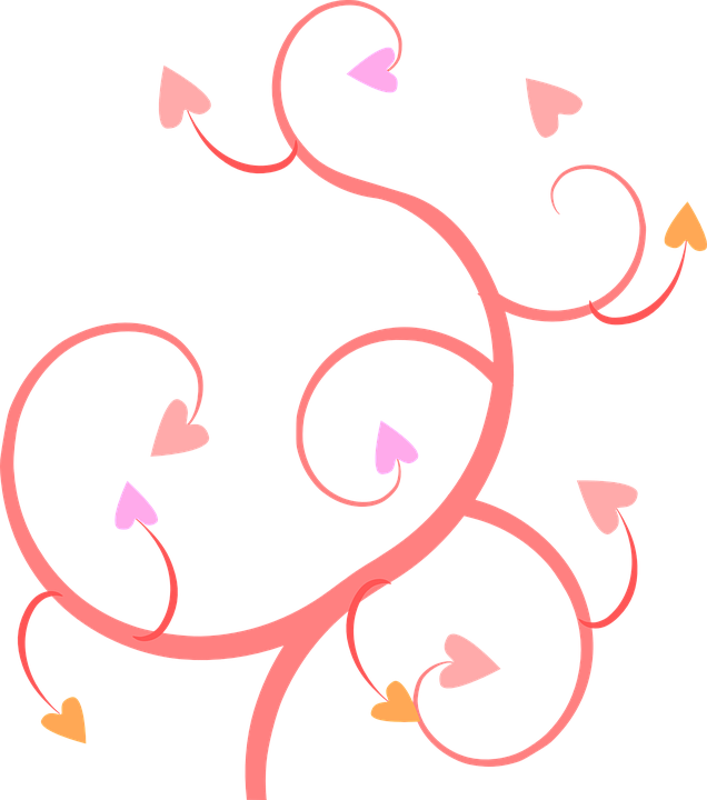 Floral Design Clipart 11, Buy Clip Art - Swirl Hearts Png (636x720)