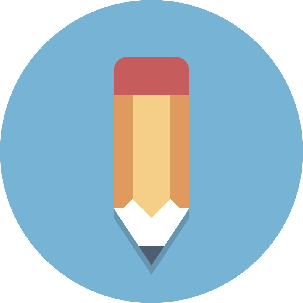 Circle Icons Pencil - Pencil Circle Icon (1024x1024)