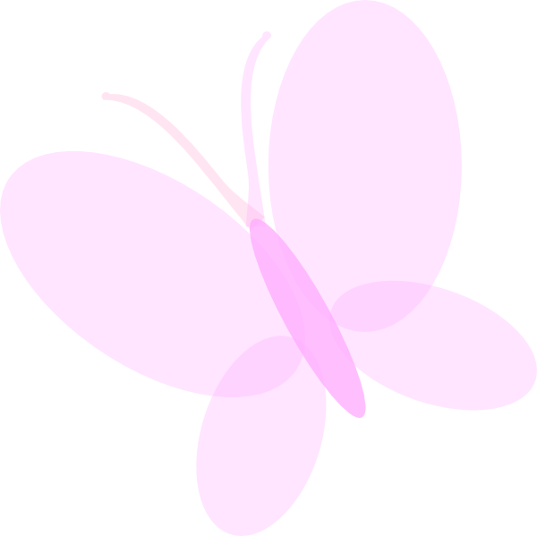 Pale Pink Butterfly Clip Art At Clker - Light Pink Butterfly Clipart (600x599)