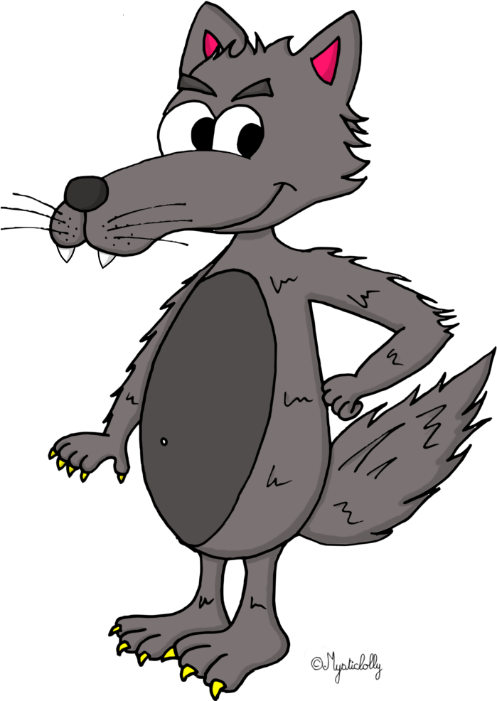 Les Personnages Du Conte - Dessin Petit Loup Couleur (800x1000)