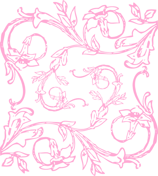 Filigree Clip Art - Flower Png Border Brown (540x599)