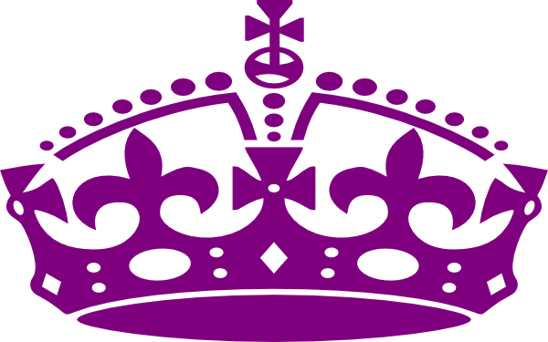 Crown Clipart Purple Crown - Keep Calm Crown Png (600x375)