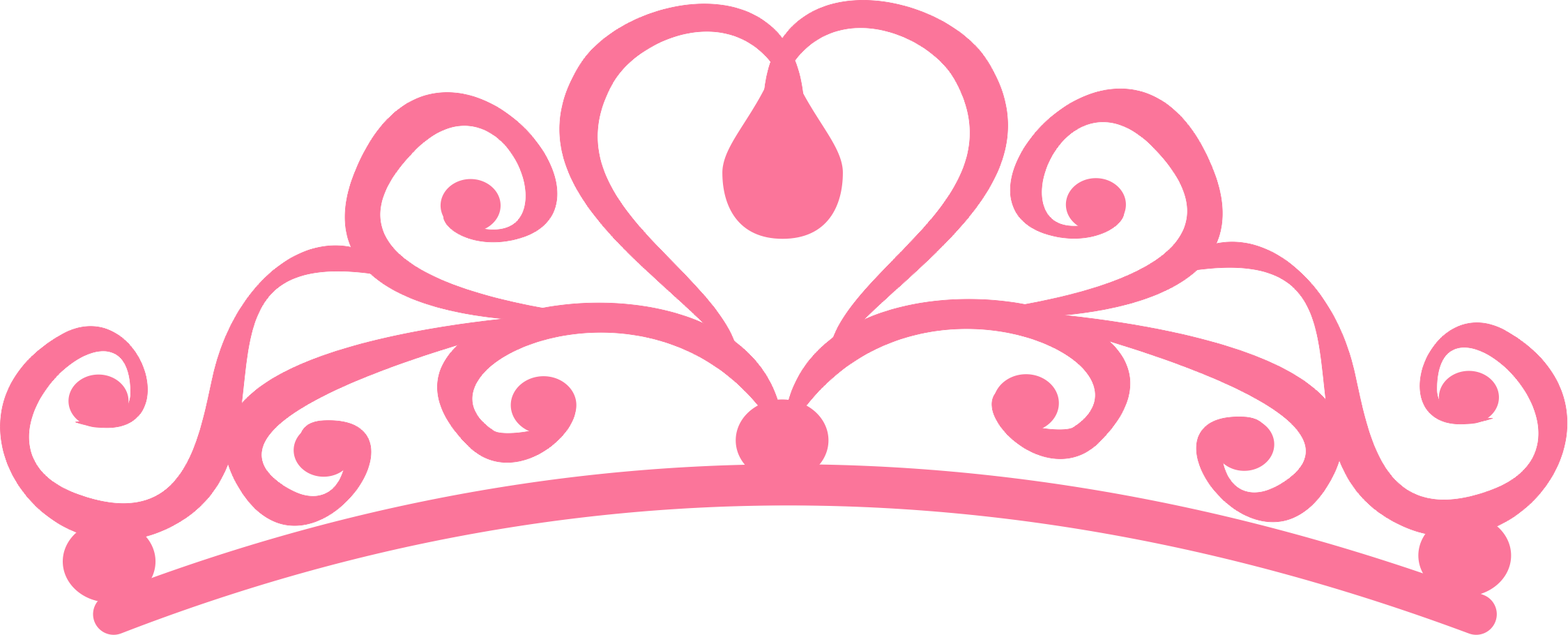 Crown Clipart Rapunzel - Princess Crown Clipart (2249x910)