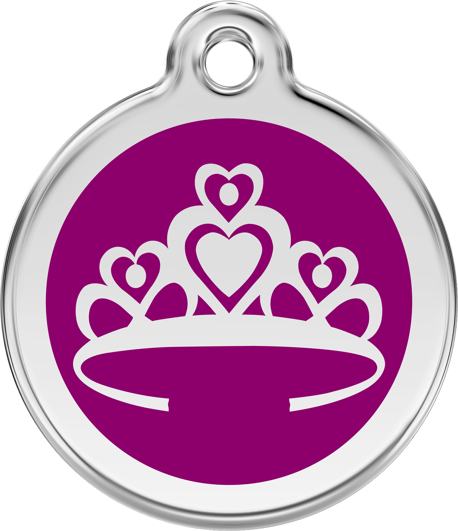 Purple Crown - Red Dingo Crown Pet Id Tag - Red (1500x1738)