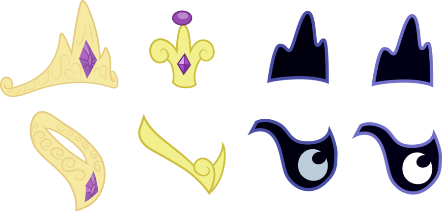 Mlp Princess Luna Crown - Mlp Princess Celestia Crown (900x430)