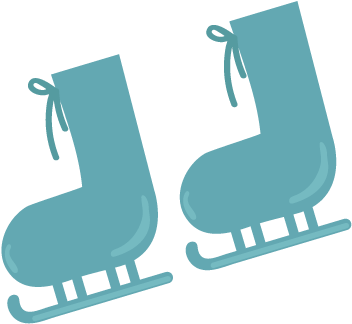 Vector Cartoon Ski Boots - Figure Skate (500x500)