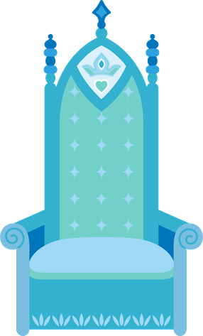 Princesas E Fadas - Princess Throne Clipart (286x473)