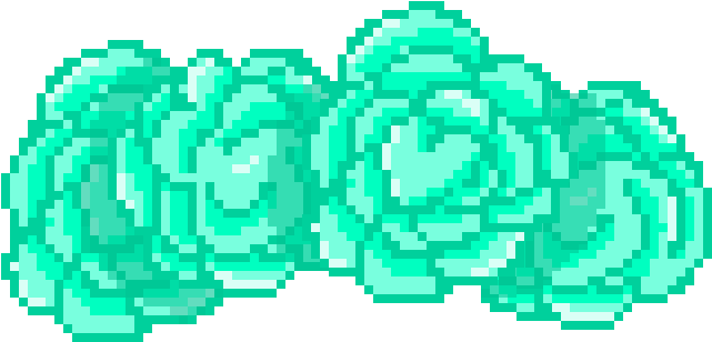 F2u - Teal Flower Crown Png (720x720)