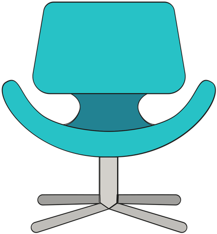 Little Tulip Chair Cartoon Transparent Png - Silla Grande Y Pequeña Animado (512x512)