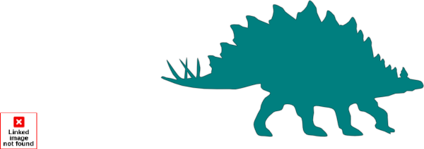 Stegosaurus Clip Art Black And White (600x212)