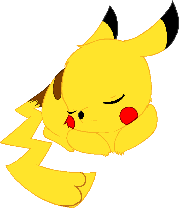 ~pokebase~ Sleeping Pikachu By Yukimemories - Pikachu (685x794)