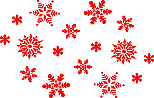 Red Snowflake Clipart - Odia Shayari (600x381)