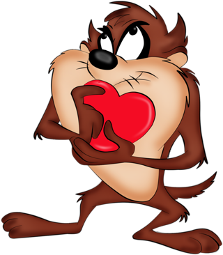 Taz - Coeur - Amour - Render - Tube - Gratuit - Taz Mania (500x375)