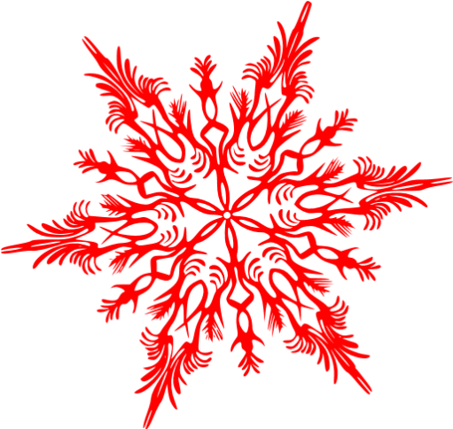 Red Snowflake Png Red Snowflake 41 Icon Qz9nhf Clipart - Black Snowflake Transparent (512x512)