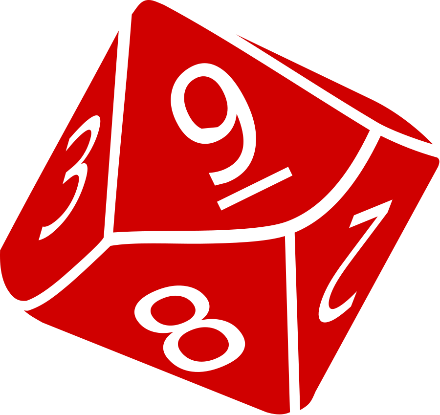 Red Dice Clipart - 10 Sided Dice Png (900x849)