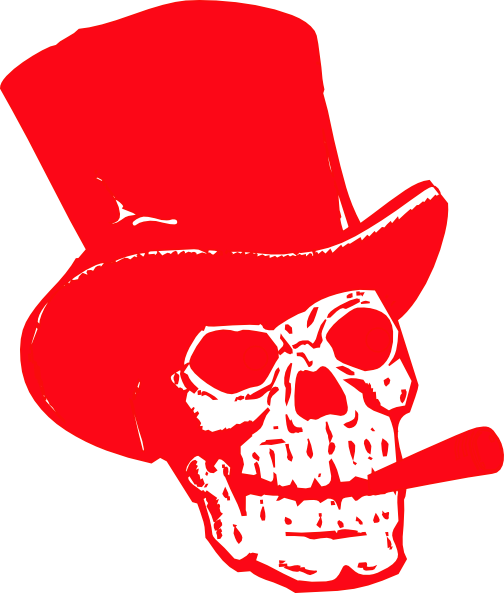 Red Skull And Crossbones Png (504x593)