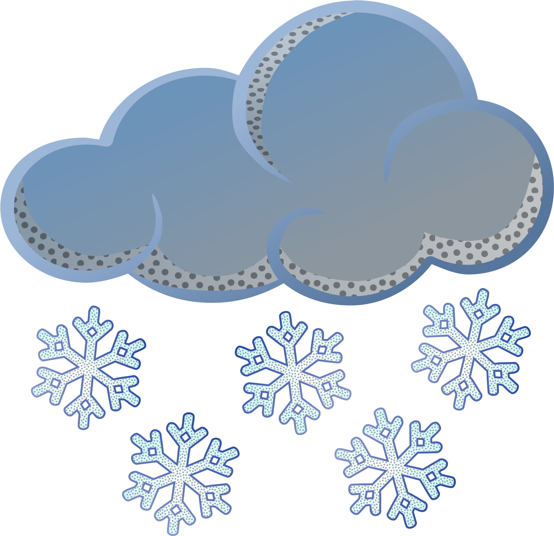 Snow Clip Art Image - Clipart Black And White Snowy Weather (2400x2300)