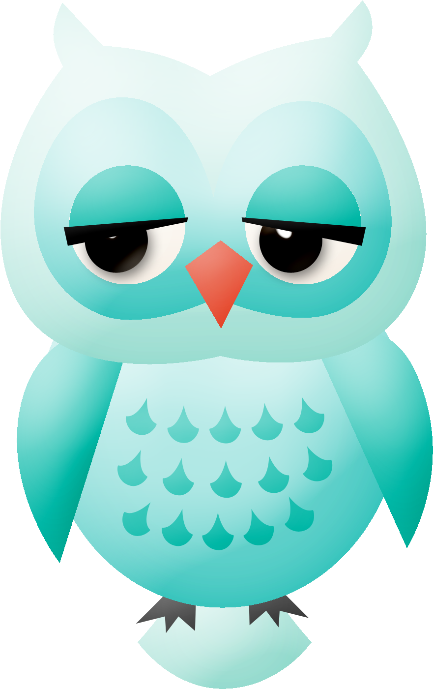 Aqua Pink Owl Clip Art At Mzayat - Minus Owl Clipart (890x1410)
