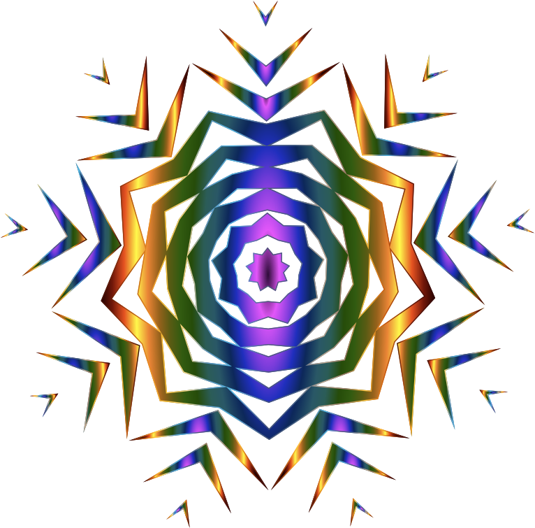 Snowflake Clipart Without Background - Prismatic Snowflake (766x755)