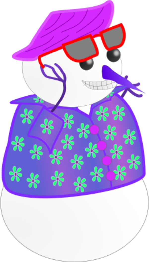 Snow - Hawaiian Snowman Png (600x1053)
