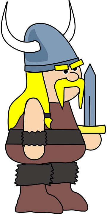 Soldier Cartoon 12, Buy Clip Art - Viking Clipart (500x1000)