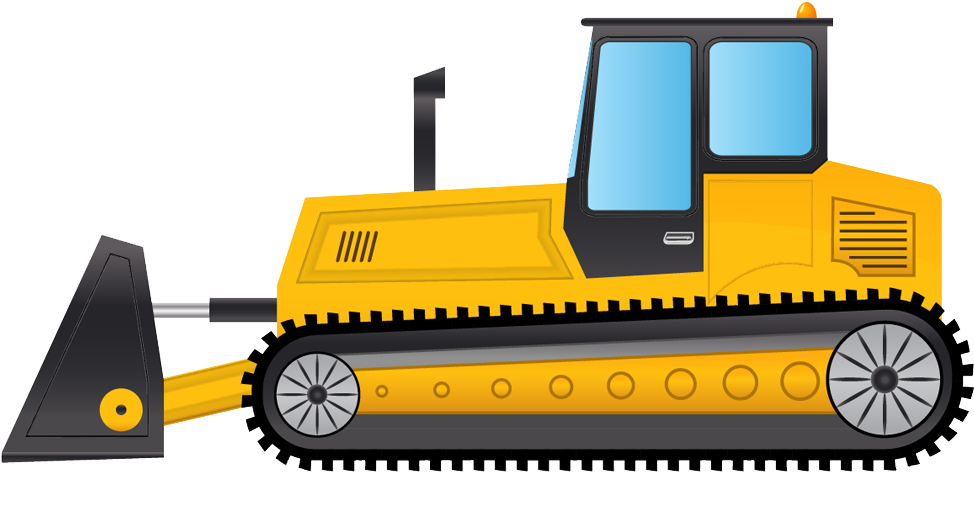 Bulldozer Png - Excavator Cartoon (1024x1024)