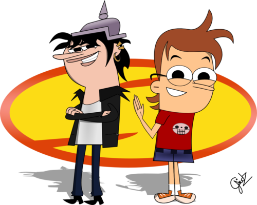 Cartoon Network's Sidekick Wallpaper Probably Containing - Sidekick Trevor And Vana (500x400)