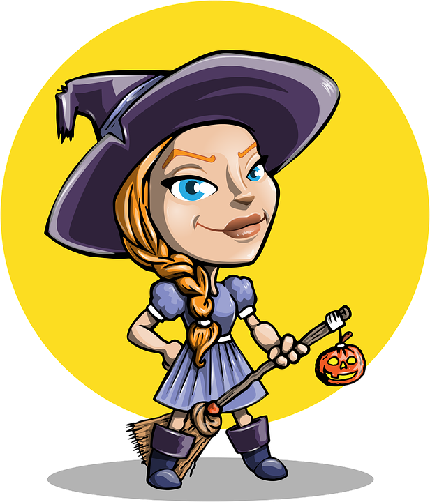 Cartoon Girl Screaming 14, Buy Clip Art - Witch (616x720)