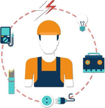 Illustration De Services Electrique - Illustration (352x363)