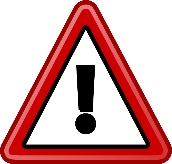 Warning Sign Bl Bg Clip Art At Clkercom Vector Online - Warning Sign (600x571)