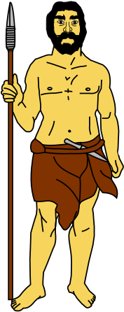 Muscle Man Cartoon Character 11, Buy Clip Art - Homo Erectus (257x480)