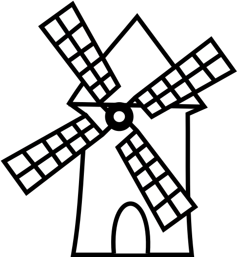 Héraldique Meuble Moulin - Moulin Dessin (600x600)