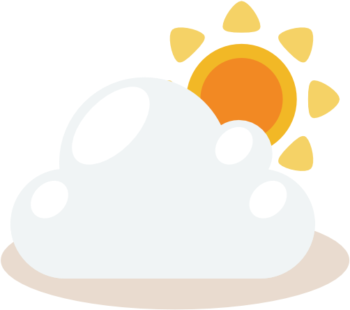 Icône Nuage, Soleil, Nuageux, Temps - Circle (512x512)