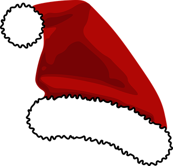 Hat, Red, Santa Claus, Head, Ball, Fur - Santa Hat Clip Art (354x340)