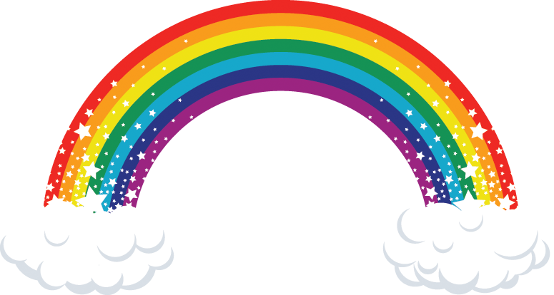 الوان قوس قزح - Rainbow Cake Topper Printable (775x414)