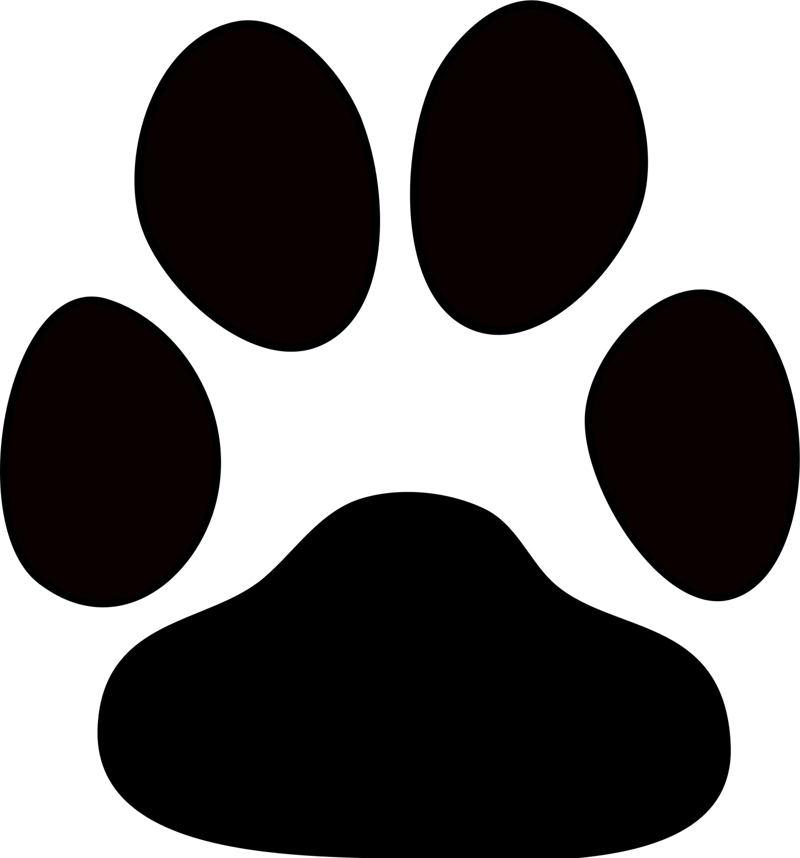 Clipart Gratuit Chien Image Information Chien Clipart - Empreinte Pattes De Chien (1560x1674)