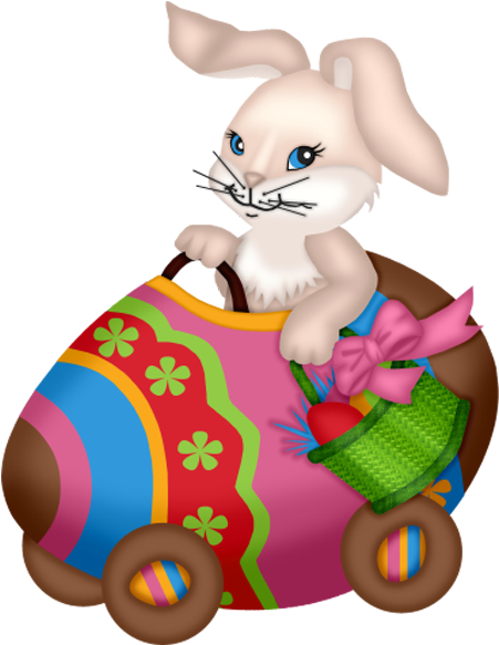 Lapins De Pâques - Lapin De Paques Clipart (473x599)