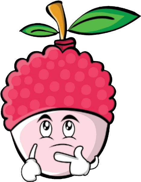 Gz Fruit Litchi Rose Heureux - Lychee Cartoon (600x600)