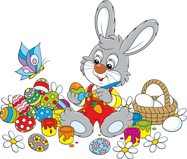 Lapin De Pâques - Clipart Lapin De Paques (600x510)