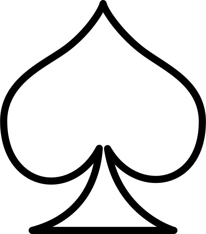 Png File Svg - Spades Outline Png (862x980)