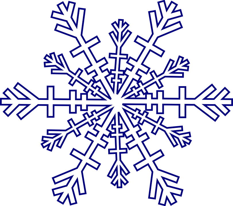 Snow Flake Art 10, Buy Clip Art - Butiran Salju Vector (812x720)