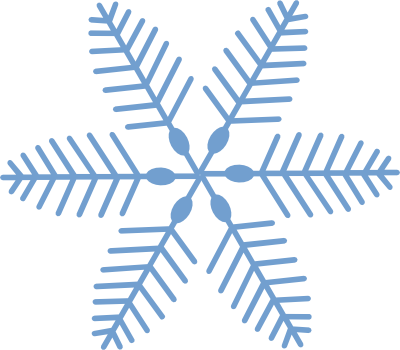 Red Christmas Snowflake Clipart - Snowflake Vector Transparent Background (400x350)