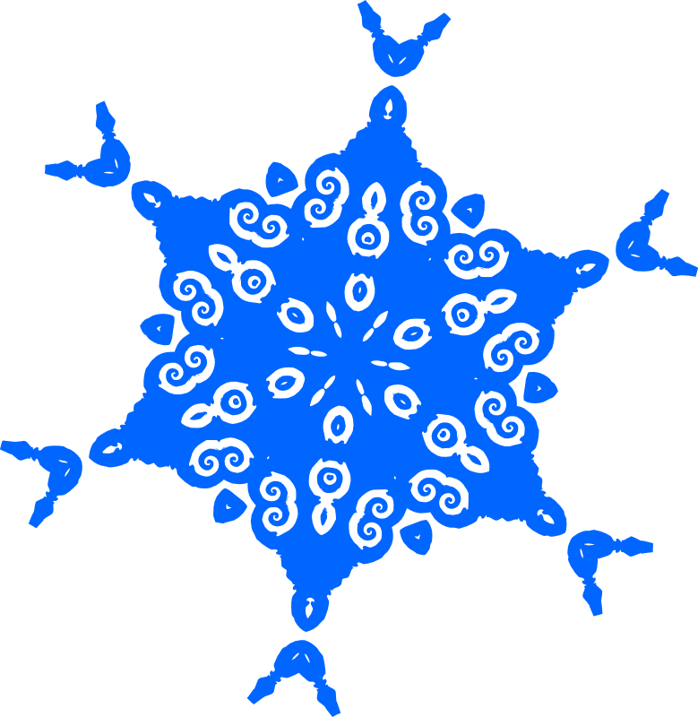 Clipart - Snowflake Kaleidoscope - Clip Art (779x800)