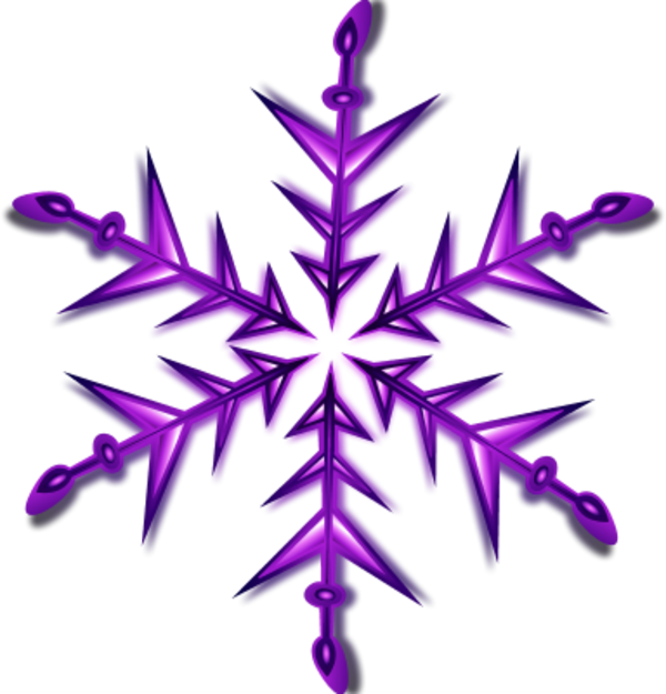 Snowflake - Purple Snowflake Png (600x625)
