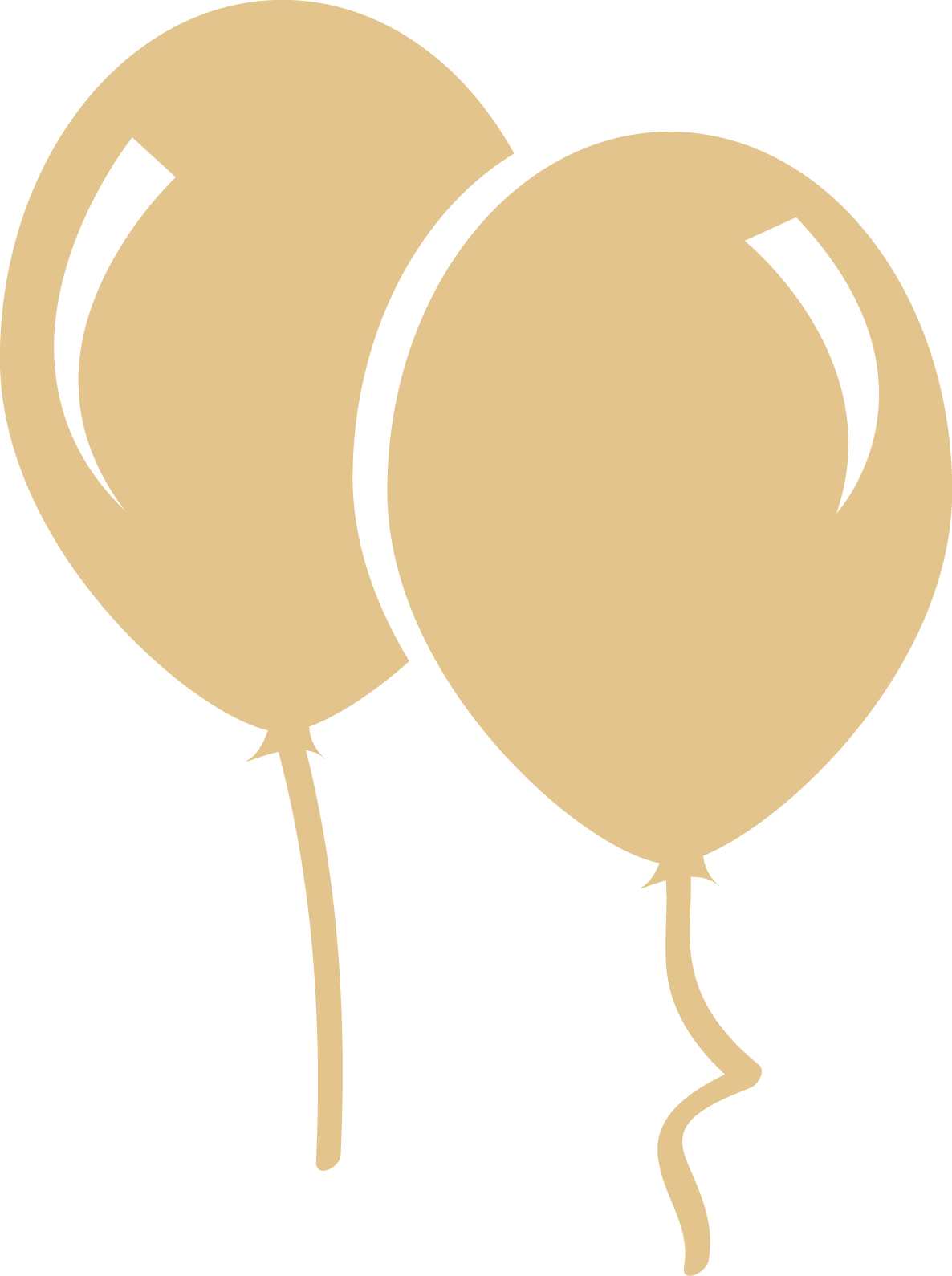 Nos Services - Balloon Clip Art Black (1186x1590)