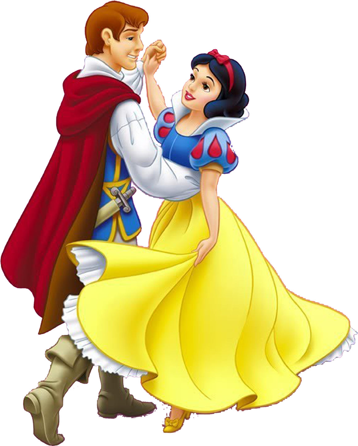 Snow White, Prince, And Dwarfs Clipart - Branca De Neve Principe (1330x1600)